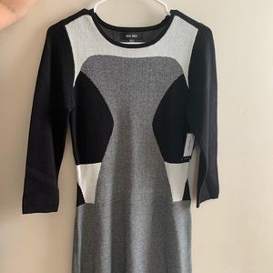 New Nine West professional black and white dress